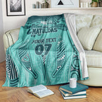 Australia Matildas Indigenous Blanket NAIDOC 2024 Turquoise Color