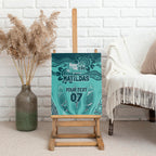 Australia Matildas Indigenous Canvas Wall Art NAIDOC 2024 Turquoise Color
