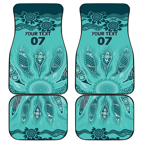 Australia Matildas Indigenous Car Mats NAIDOC 2024 Turquoise Color