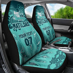 Australia Matildas Indigenous Car Seat Cover NAIDOC 2024 Turquoise Color