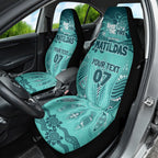 Australia Matildas Indigenous Car Seat Cover NAIDOC 2024 Turquoise Color