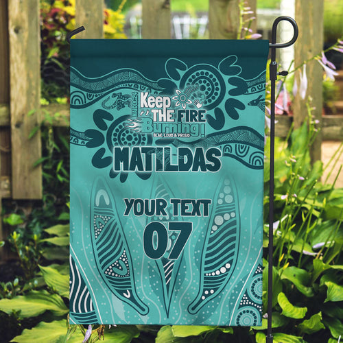 Australia Matildas Indigenous Garden Flag NAIDOC 2024 Turquoise Color
