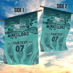 Australia Matildas Indigenous Garden Flag NAIDOC 2024 Turquoise Color