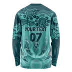 Australia Matildas Indigenous Long Sleeve Shirt NAIDOC 2024 Turquoise Color