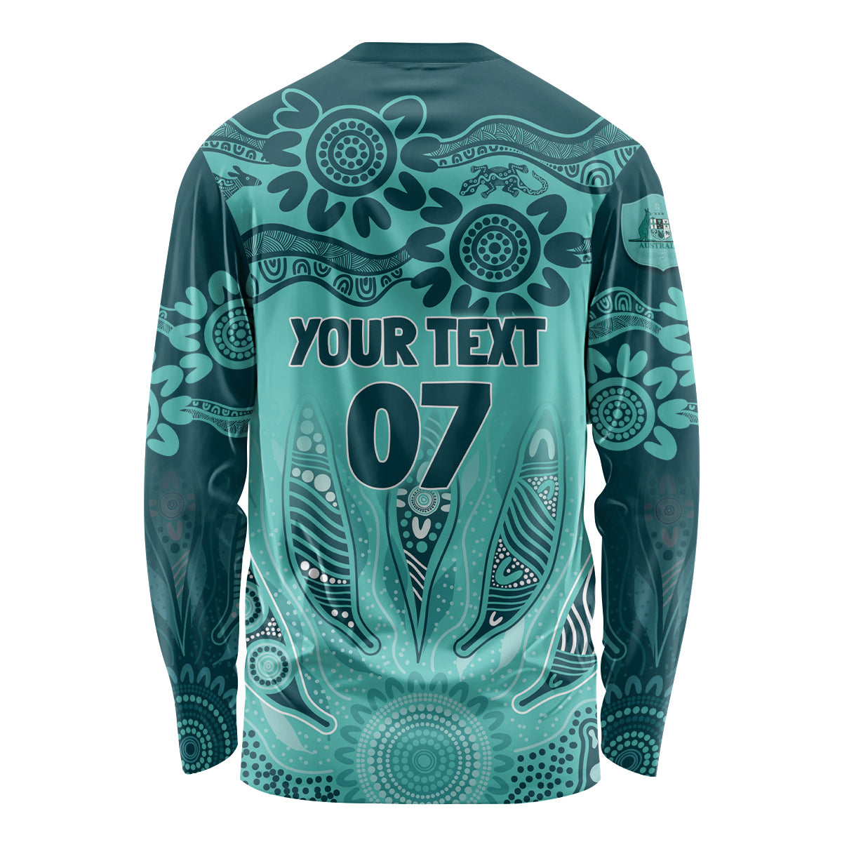 Australia Matildas Indigenous Long Sleeve Shirt NAIDOC 2024 Turquoise Color
