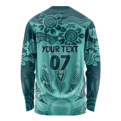Australia Matildas Indigenous Long Sleeve Shirt NAIDOC 2024 Turquoise Color