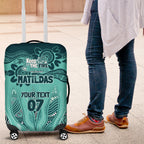Australia Matildas Indigenous Luggage Cover NAIDOC 2024 Turquoise Color