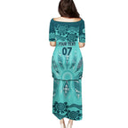 Australia Matildas Indigenous Puletasi NAIDOC 2024 Turquoise Color