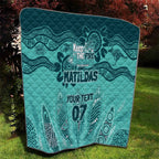 Australia Matildas Indigenous Quilt NAIDOC 2024 Turquoise Color
