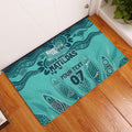 Australia Matildas Indigenous Rubber Doormat NAIDOC 2024 Turquoise Color