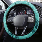 Australia Matildas Indigenous Steering Wheel Cover NAIDOC 2024 Turquoise Color