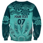 Australia Matildas Indigenous Sweatshirt NAIDOC 2024 Turquoise Color
