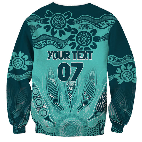 Australia Matildas Indigenous Sweatshirt NAIDOC 2024 Turquoise Color