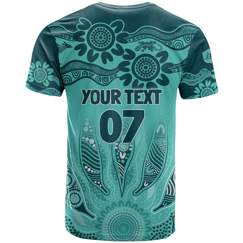 Australia Matildas Indigenous T Shirt NAIDOC 2024 Turquoise Color