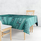 Australia Matildas Indigenous Tablecloth NAIDOC 2024 Turquoise Color