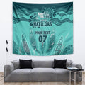 Australia Matildas Indigenous Tapestry NAIDOC 2024 Turquoise Color