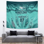 Australia Matildas Indigenous Tapestry NAIDOC 2024 Turquoise Color