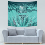 Australia Matildas Indigenous Tapestry NAIDOC 2024 Turquoise Color