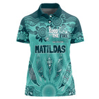 Australia Matildas Indigenous Women Polo Shirt NAIDOC 2024 Turquoise Color