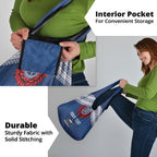 Manu Samoa Rugby Custom Navy Blue Grocery Bag ʻIe Toga Pattern With Red Ula fala