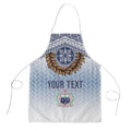 Manu Samoa Rugby Custom White Apron ʻIe Toga Pattern With Brown Ula fala