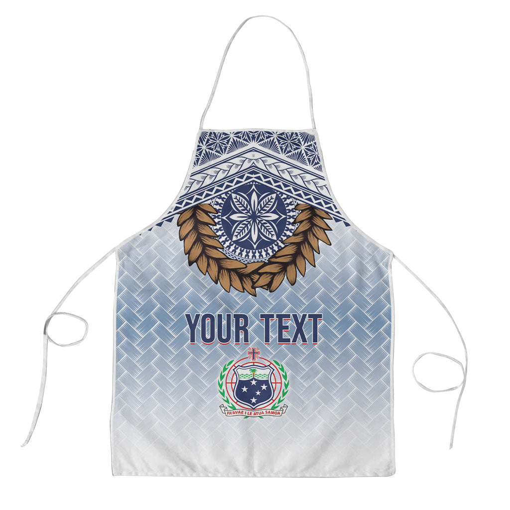 Manu Samoa Rugby Custom White Apron ʻIe Toga Pattern With Brown Ula fala