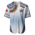 Manu Samoa Rugby Custom White Baseball Jersey ʻIe Toga Pattern With Brown Ula fala