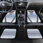 Manu Samoa Rugby Custom White Car Mats ʻIe Toga Pattern With Brown Ula fala