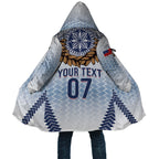 Manu Samoa Rugby Custom White Cloak ʻIe Toga Pattern With Brown Ula fala