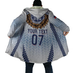 Manu Samoa Rugby Custom White Cloak ʻIe Toga Pattern With Brown Ula fala