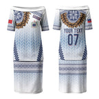 Manu Samoa Rugby Custom White Couples Matching Puletasi and Hawaiian Shirt ʻIe Toga Pattern With Brown Ula fala
