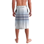 Manu Samoa Rugby Custom White Lavalava ʻIe Toga Pattern With Brown Ula fala