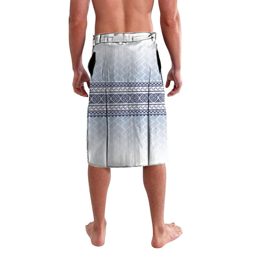 Manu Samoa Rugby Custom White Lavalava ʻIe Toga Pattern With Brown Ula fala