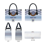 Manu Samoa Rugby Custom White Leather Bag ʻIe Toga Pattern With Brown Ula fala