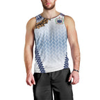 Manu Samoa Rugby Custom White Men Tank Top ʻIe Toga Pattern With Brown Ula fala
