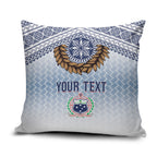 Manu Samoa Rugby Custom White Pillow Cover ʻIe Toga Pattern With Brown Ula fala