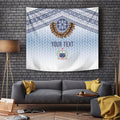 Manu Samoa Rugby Custom White Tapestry ʻIe Toga Pattern With Brown Ula fala