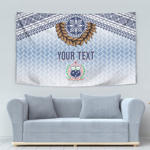 Manu Samoa Rugby Custom White Tapestry ʻIe Toga Pattern With Brown Ula fala