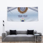 Manu Samoa Rugby Custom White Tapestry ʻIe Toga Pattern With Brown Ula fala