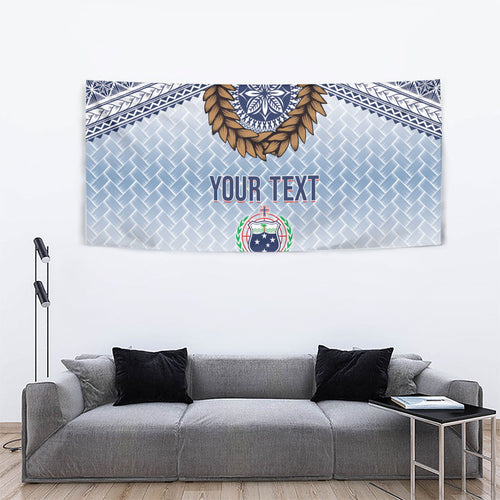 Manu Samoa Rugby Custom White Tapestry ʻIe Toga Pattern With Brown Ula fala