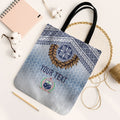 Manu Samoa Rugby Custom White Tote Bag ʻIe Toga Pattern With Brown Ula fala