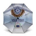 Manu Samoa Rugby Custom White Umbrella ʻIe Toga Pattern With Brown Ula fala