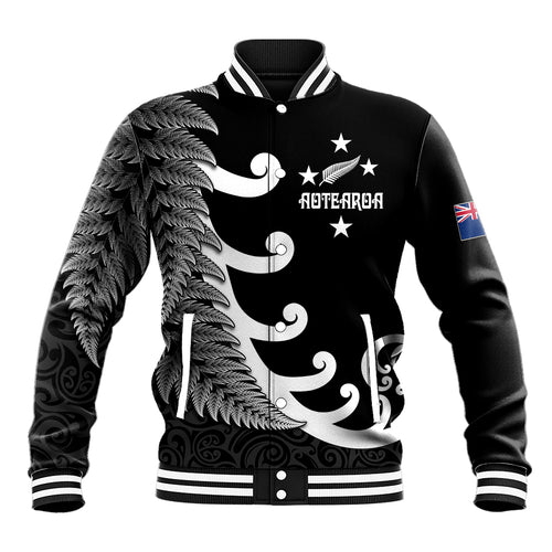 personalised-new-zealand-rugby-baseball-jacket-aotearoa-silver-fern-koru-maori-style