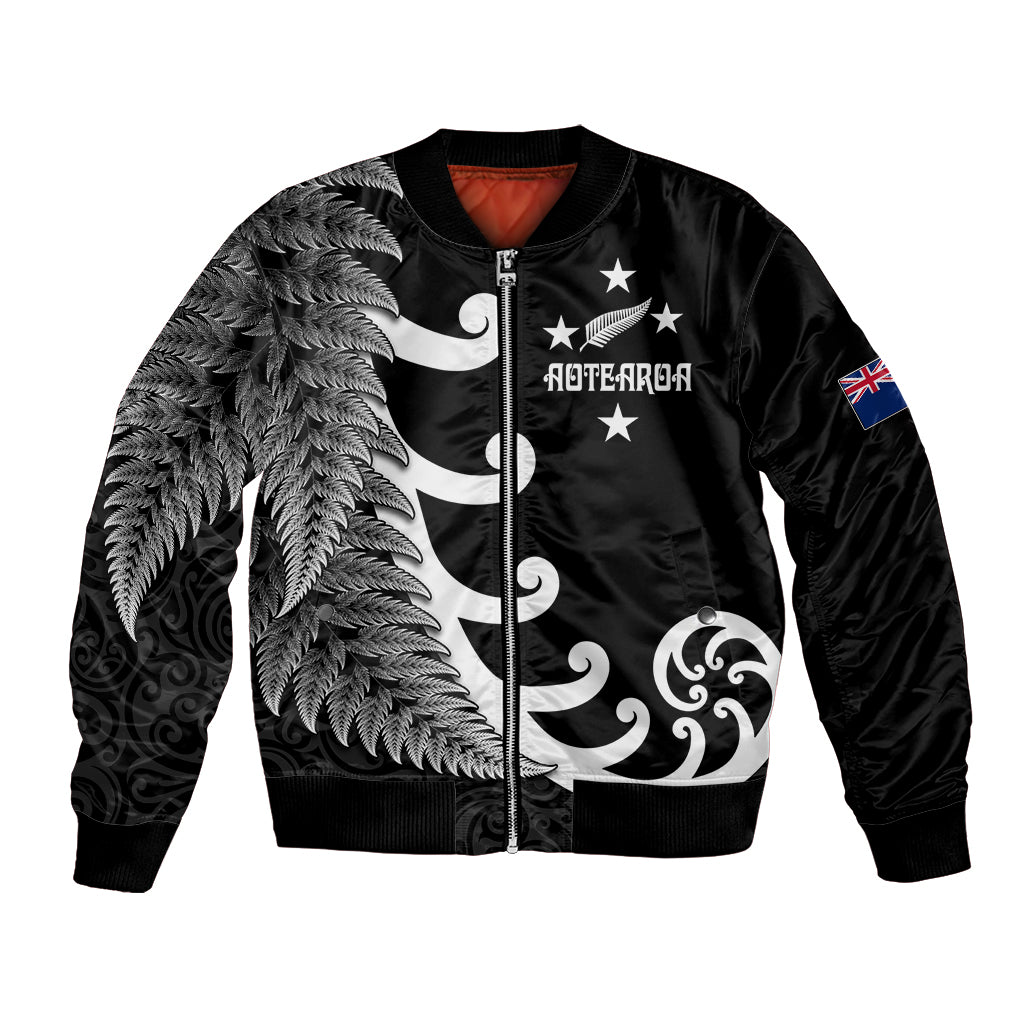 personalised-new-zealand-rugby-bomber-jacket-aotearoa-silver-fern-koru-maori-style