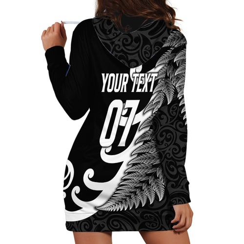 personalised-new-zealand-rugby-hoodie-dress-aotearoa-silver-fern-koru-maori-style