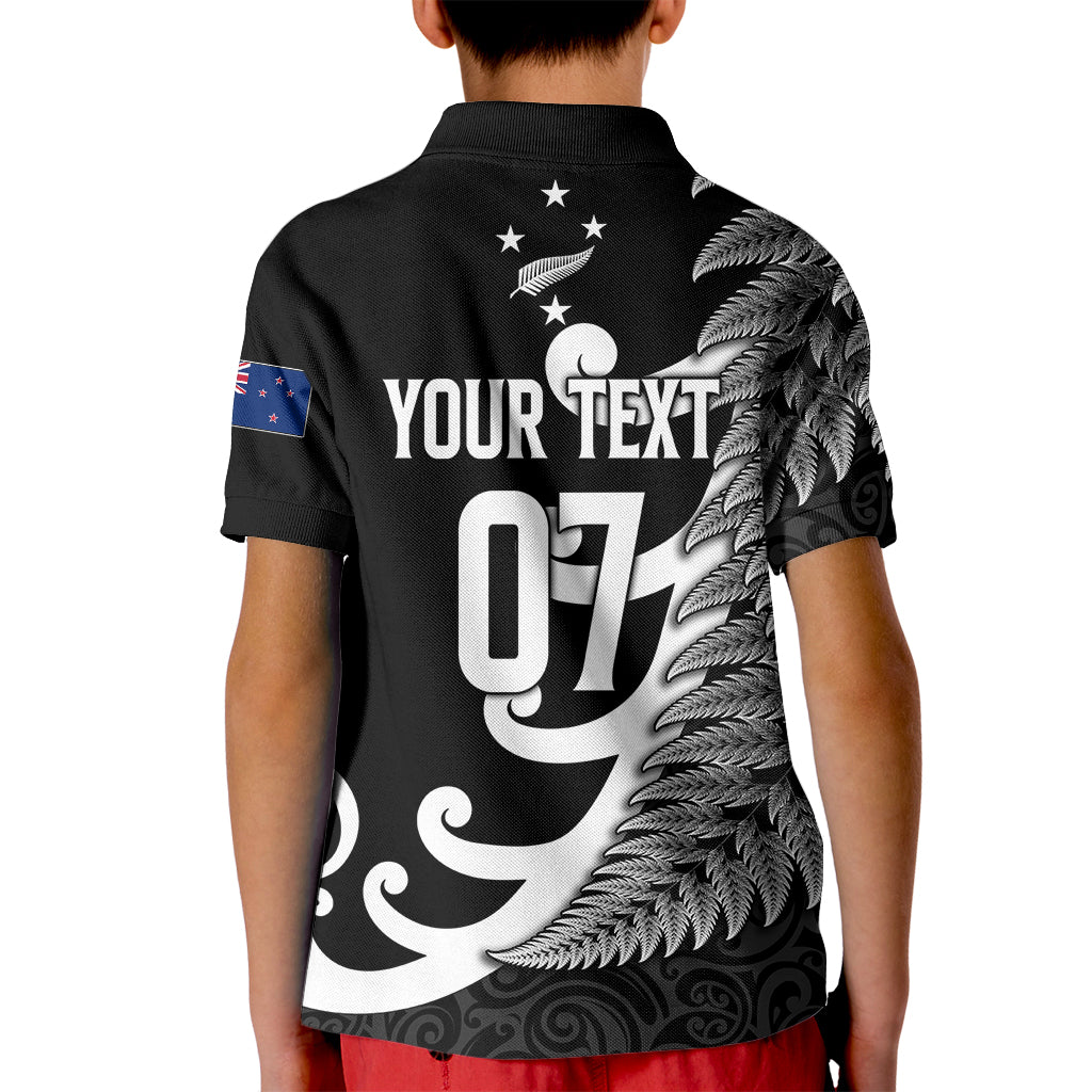personalised-new-zealand-rugby-kid-polo-shirt-aotearoa-silver-fern-koru-maori-style