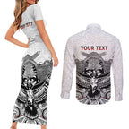 Aotearoa Personalized Couples Matching Short Sleeve Bodycon Dress and Long Sleeve Button Shirt Proud To Be Maori