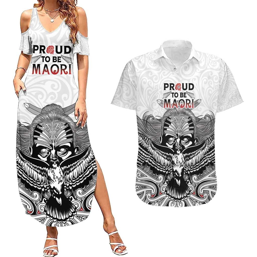 Aotearoa Personalized Couples Matching Summer Maxi Dress and Hawaiian Shirt Proud To Be Maori