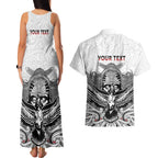 Aotearoa Personalized Couples Matching Tank Maxi Dress and Hawaiian Shirt Proud To Be Maori