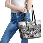 Aotearoa Personalized Leather Tote Bag Proud To Be Maori